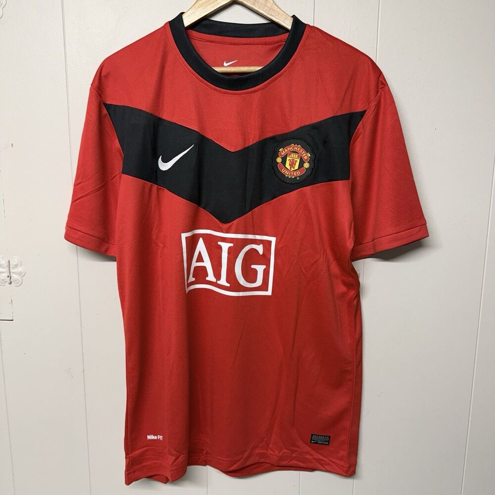 Nike Manchester United 2009-10 Home Shirt Retro Remake Fan Jersey Red Men XL NWT